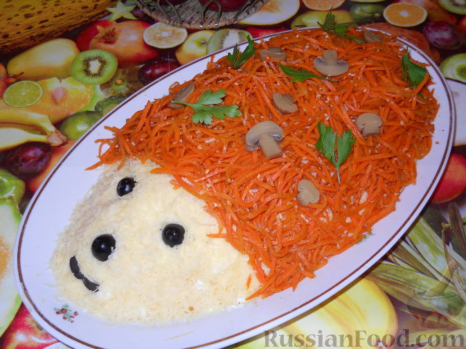 Мясной салат с шампиньонами изображения Мясной салат с шампиньонами изоражения