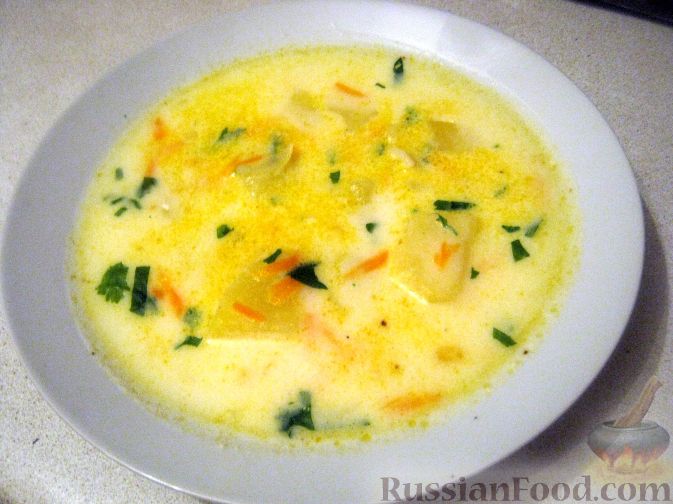 Суп с сырками