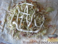 Фото приготовления рецепта: Лаваш с курицей и овощами - шаг №6