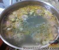 Фото приготовления рецепта: Турецкий суп с чечевицей и мясными шариками - шаг №11