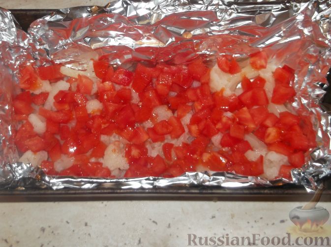 Фото приготовления рецепта: Запеканка из цветной капусты с помидорами - шаг №8