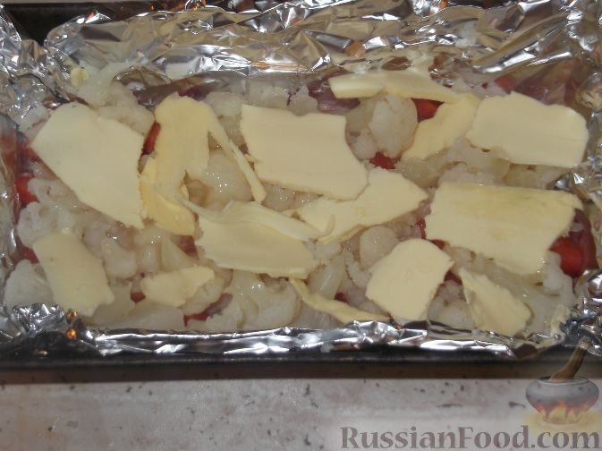 Фото приготовления рецепта: Запеканка из цветной капусты с помидорами - шаг №10