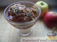 Фото к рецепту: Яблоки, запеченные с медом и орехами