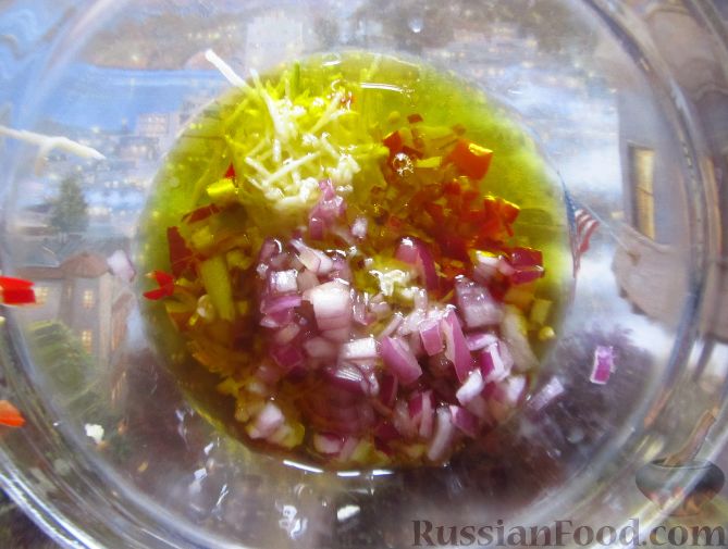 Фото приготовления рецепта: Салат с нутом, рукколой и помидорами черри - шаг №8
