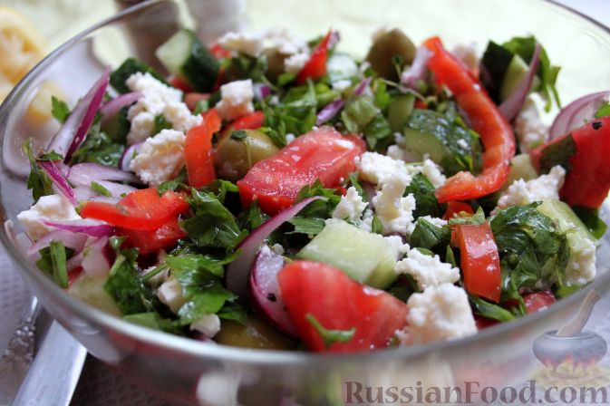 Фото к рецепту: Шопский салат