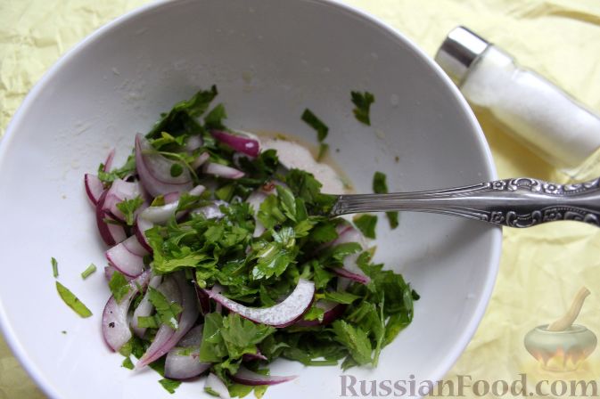 Фото приготовления рецепта: Шопский салат - шаг №7