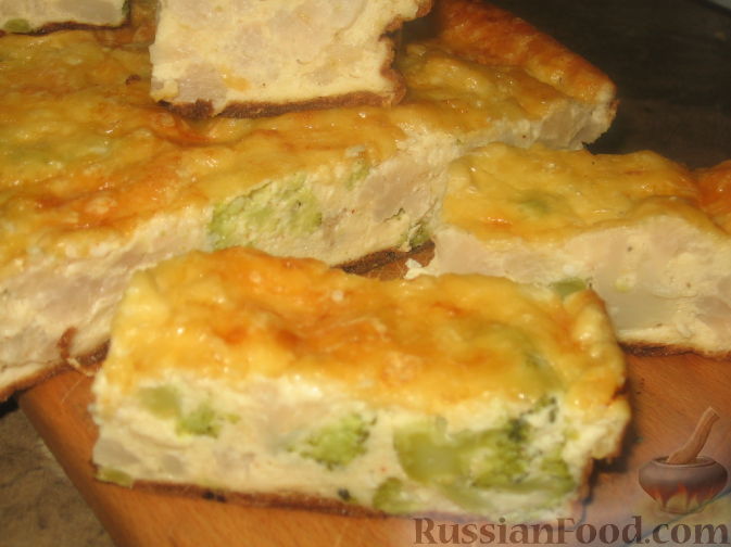 Фото приготовления рецепта: Пирог с цветной капустой и брокколи - шаг №6