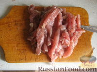 Рецепт: Свинина а-ля бефстроганов в сметанном соусе на