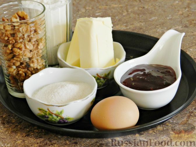 Фото приготовления рецепта: Печенье с орехами и джемом - шаг №1