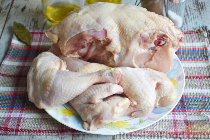 Фото приготовления рецепта: Курица с айвой (в сидре) - шаг №5