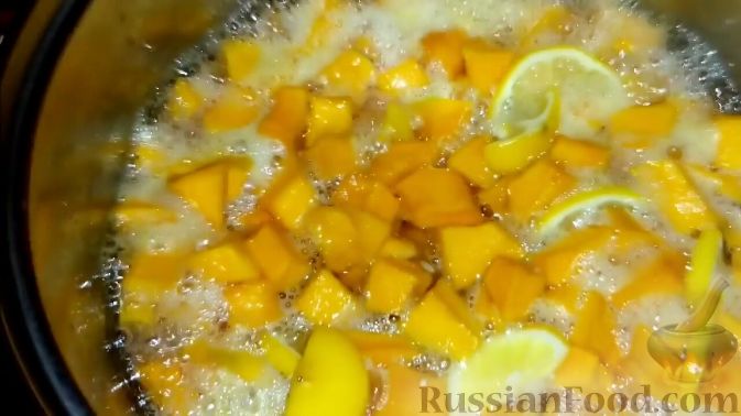 Фото приготовления рецепта: Цукаты из тыквы, с лимоном - шаг №6