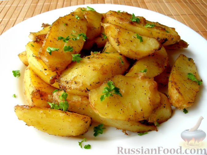 видео рецепт картошки по деревенски | Дзен