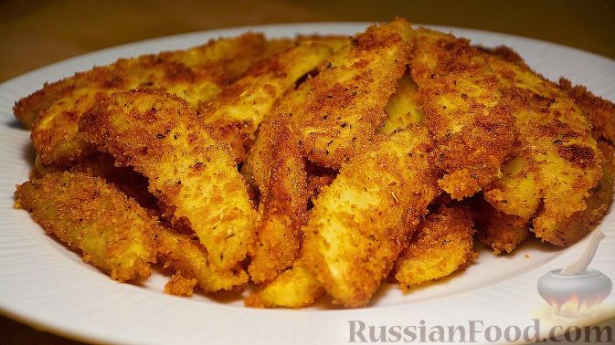 Рецепт: Картофель жареный в кляре | корейский вариант жареной картошкий