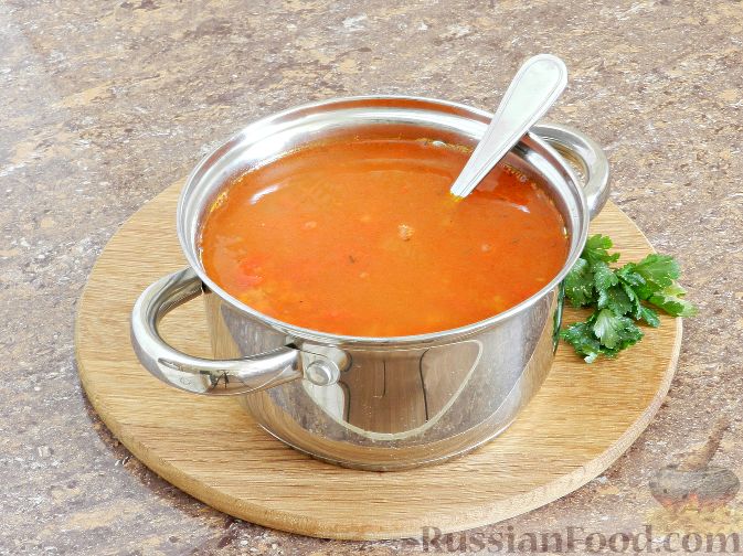 Фото приготовления рецепта: Суп с булгуром и чечевицей - шаг №11