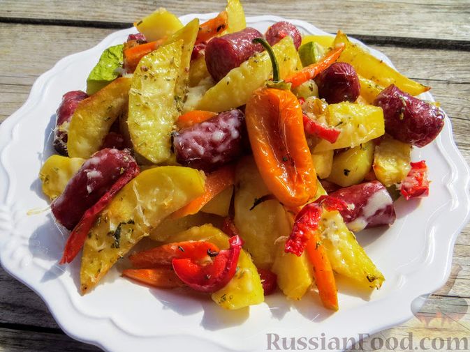 картошка с луком и морковью в духовке рецепт с фото пошагово | Дзен
