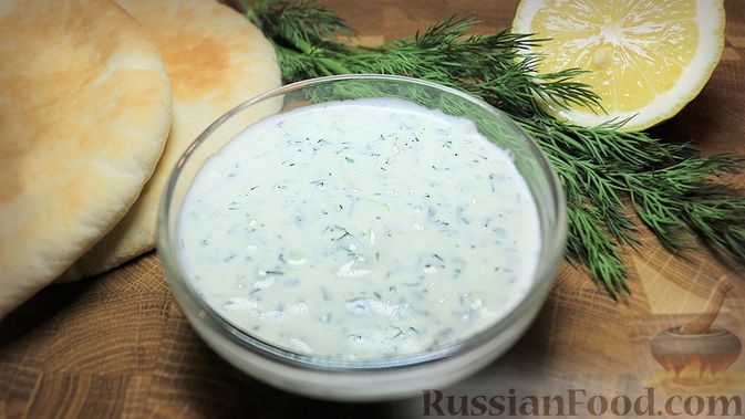 Греческий соус дзадзики на йогурт пошаговый рецепт с фото