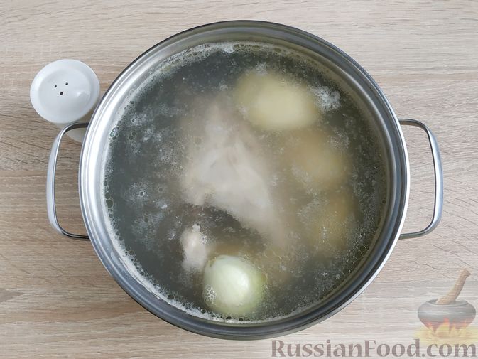 Фото приготовления рецепта: Картошка, запечённая с тыквой, в кефире - шаг №9