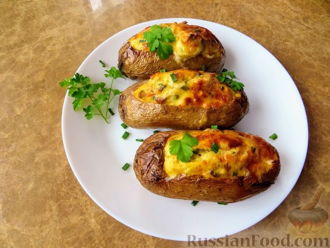 Картофель, фаршированный мясом кабана - пошаговый рецепт с фото