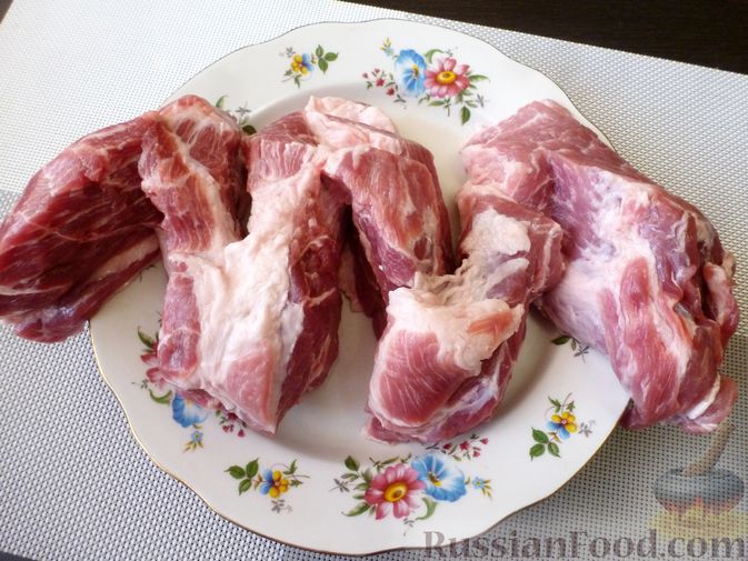 Фото приготовления рецепта: Буженина "Мясное ассорти" (из свинины, говядины и курицы) - шаг №4