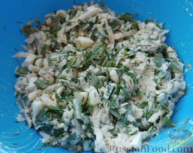 Фото приготовления рецепта: Салат из топинамбура - шаг №9