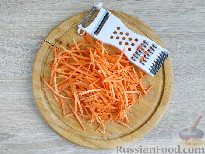 Фото приготовления рецепта: Маринованная цветная капуста с морковью, по-корейски - шаг №7