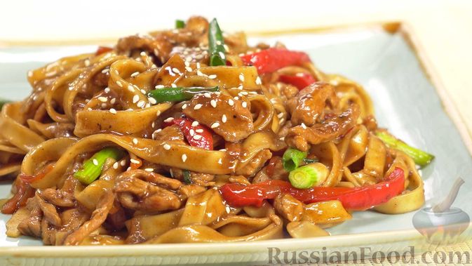 Гречневая лапша с курицей-терияки рецепт – Китайская кухня: Основные блюда. «Еда»