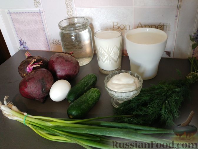 Фото приготовления рецепта: Борщ-холодник по-литовски - шаг №1