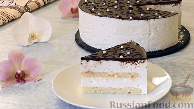 Смородиновый торт суфле Птичье Молоко с агар агаром