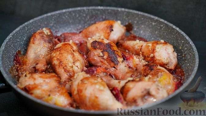 Курица с чесноком на сковороде - рецепты с фото - rage-rust.ru