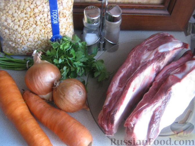Фото приготовления рецепта: Суп гороховый с мясом - шаг №1