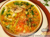 Фото приготовления рецепта: Овощной суп с чечевицей - шаг №7