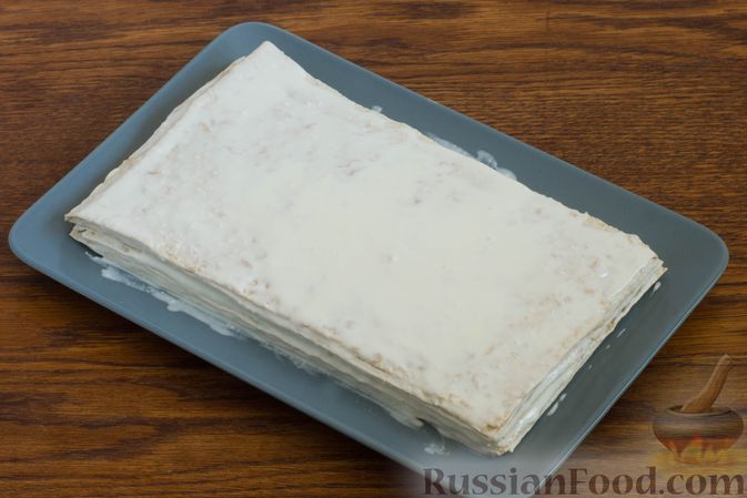 Фото приготовления рецепта: Торт из лаваша с творожным кремом (без выпечки) - шаг №5