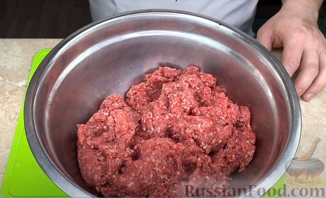 Фото приготовления рецепта: Люля-кебаб из говядины, с курдючным жиром (на мангале) - шаг №1