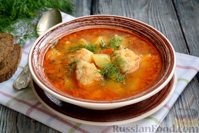 Фото к рецепту: Суп с рыбными фрикадельками
