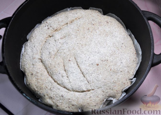 Фото приготовления рецепта: Дрожжевой хлеб со льном - шаг №16