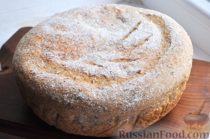 Фото приготовления рецепта: Дрожжевой хлеб со льном - шаг №18