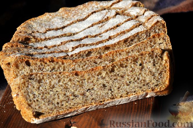 Фото приготовления рецепта: Дрожжевой хлеб со льном - шаг №19