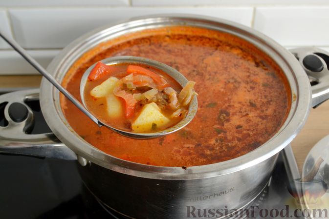 Фото приготовления рецепта: Суп из телятины с овощами - шаг №14