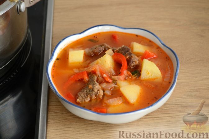 Фото приготовления рецепта: Суп из телятины с овощами - шаг №15