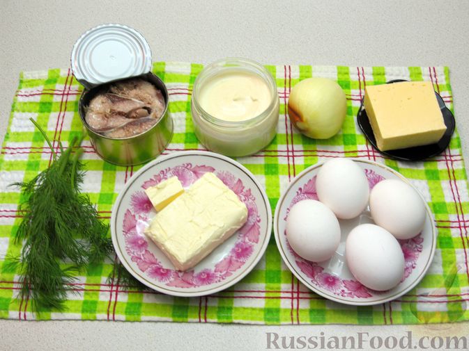 Фото приготовления рецепта: Салат "Мимоза" без картофеля - шаг №1
