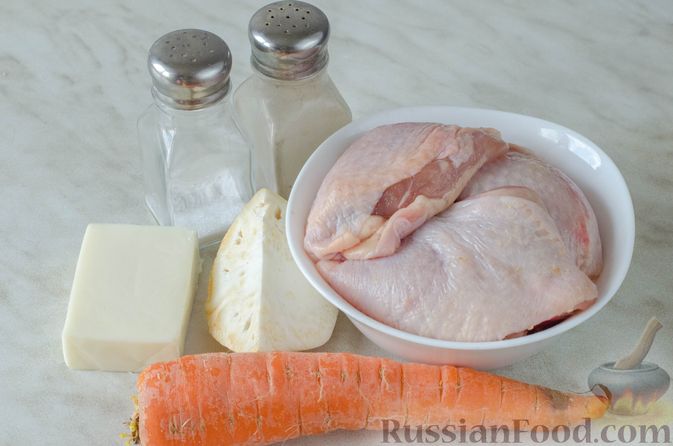 Фото приготовления рецепта: Намазка для бутербродов, из курицы с морковью и плавленым сыром - шаг №1