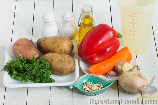 Фото приготовления рецепта: Овощной суп-пюре с имбирем - шаг №1
