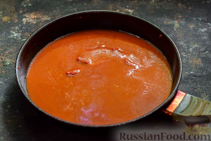 Фото приготовления рецепта: Ленивый голубец, запечённый в томатном соусе - шаг №22