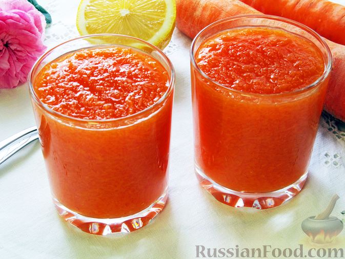 Фото к рецепту: Морковный кисель с лимоном