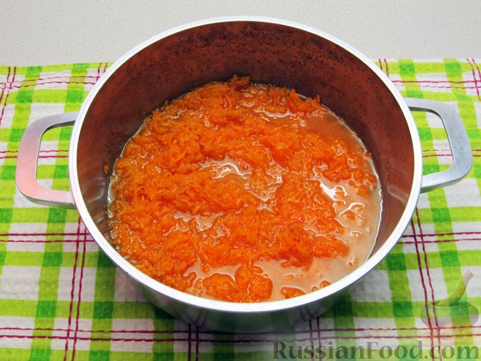 Фото приготовления рецепта: Морковный кисель с лимоном - шаг №4