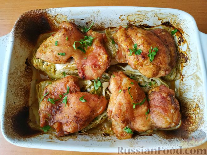 Ужин из куриных бедрышек в духовке - рецепты с фото