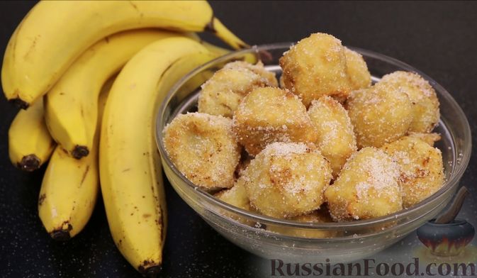 Фото приготовления рецепта: Жареные бананы в кляре - шаг №12