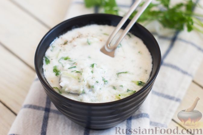 Фото приготовления рецепта: Холодный суп "Таратор" с рисом - шаг №12