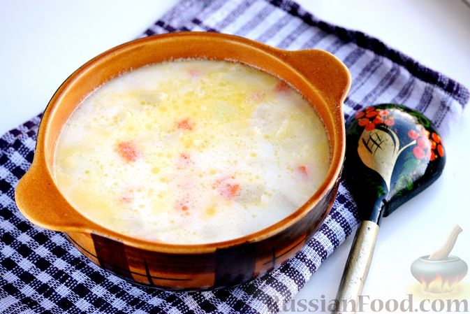 Фото приготовления рецепта: Молочный суп с овощами - шаг №9