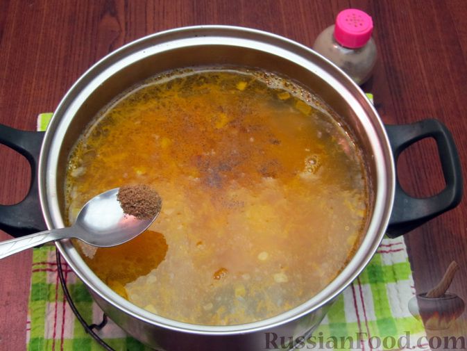 Фото приготовления рецепта: Куриный суп с гречкой - шаг №12